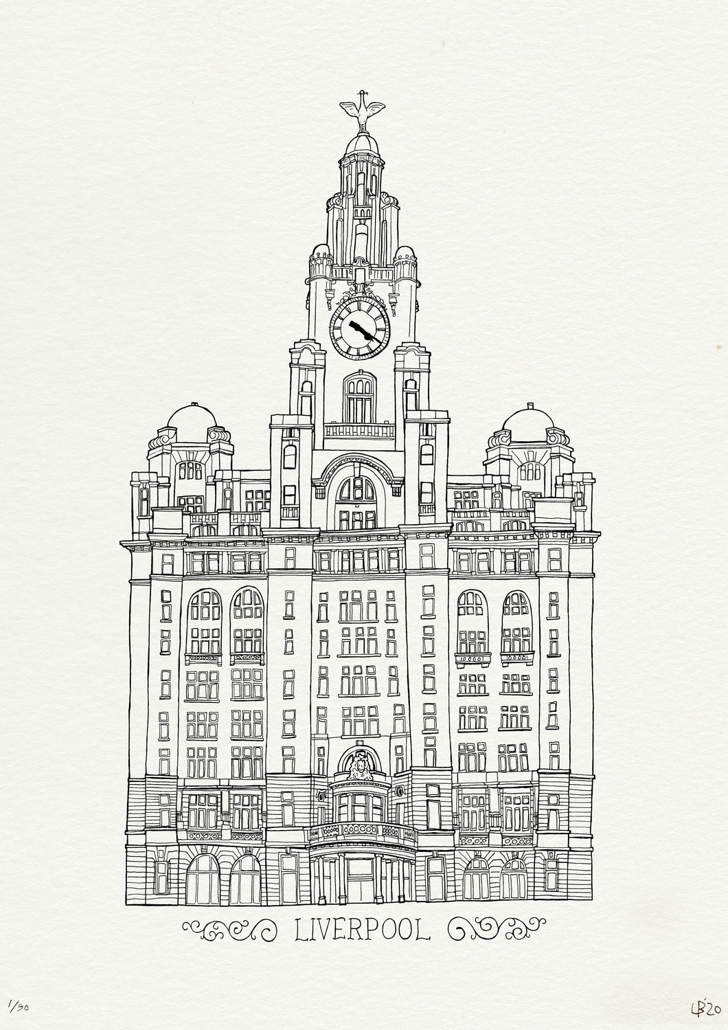 Royal Liver Building, Liverpool, Print