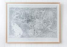 Load image into Gallery viewer, The Melbourne Map - Black & White Poster