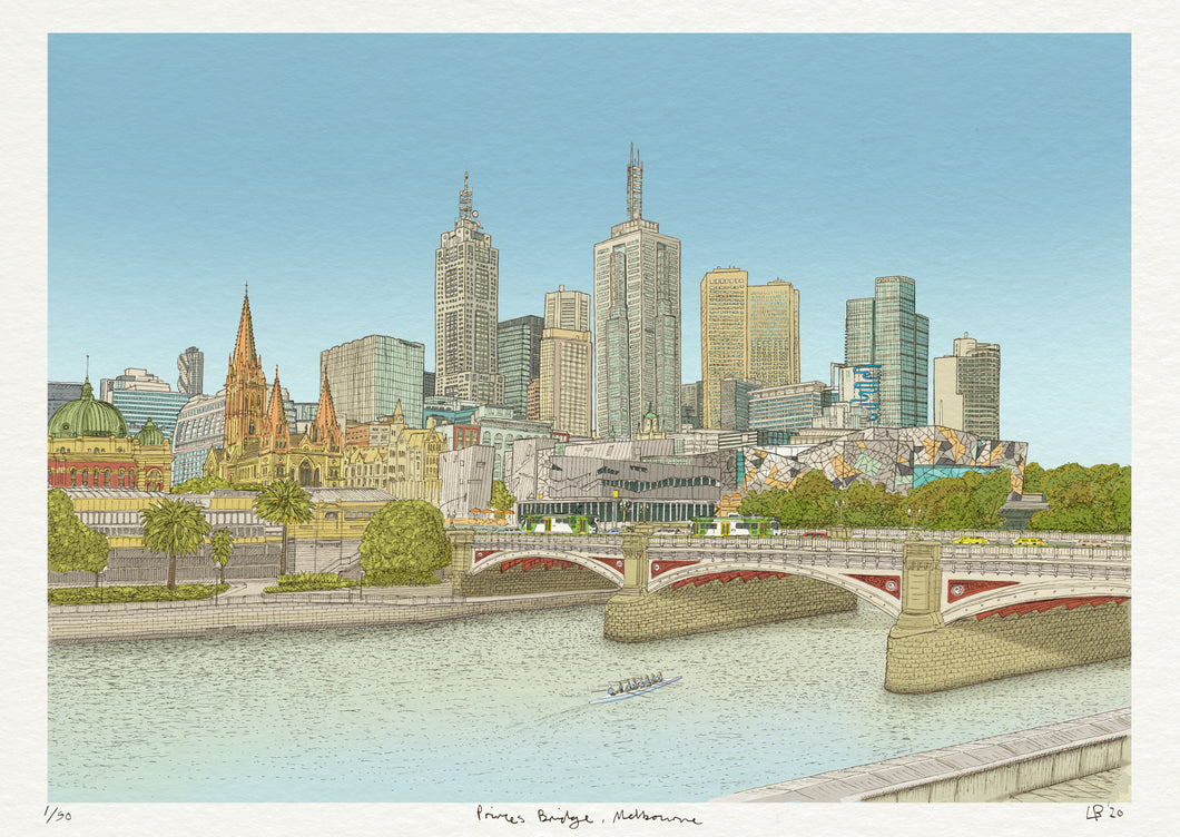 Melbourne Princes Bridge Print